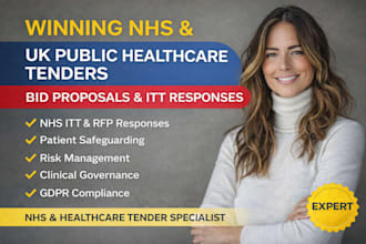 write UK nhs healthcare tender bid proposal and itt response