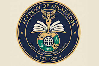 do educational logo for school, college, university, academy and institute