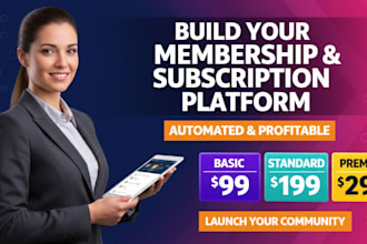 setup membership subscription, custom memebership and subscripton