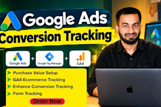 setup google ads conversion tracking and ga4 ecommerce tracking via GTM