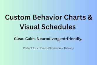 design custom behavior charts, visual schedules and classroom printables