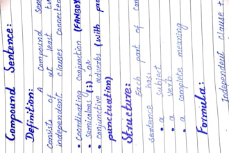 create professional urdu or english handwriting  assignments letters
