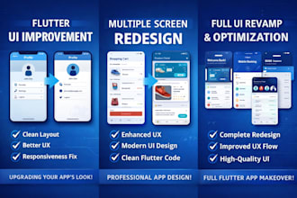 improve and redesign your flutter app UI