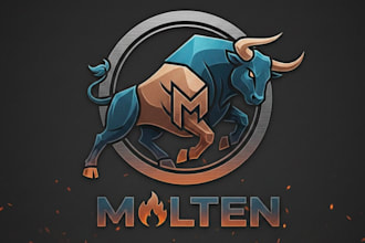 create high quality bull logo with unlimited revision