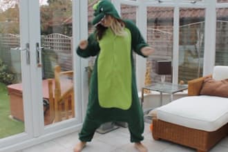 dance to a song of your choice dressed like a dinosaur and send you a HD video
