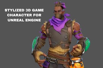 design stylized cartoon fantasy roblox 3d game character for unreal engine 5
