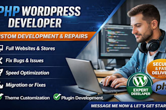 do web app development with PHP, wp, and be your expert PHP wordpress developer