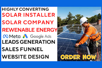 generate solar installer solar company renewable energy lead and build website