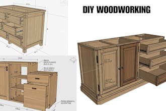 do DIY woodworking plans, millwork shop drawings and custom furniture plans
