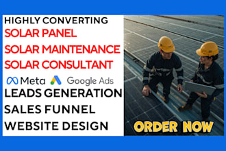 generate solar panel supplier solar maintenance solar consultant lead website