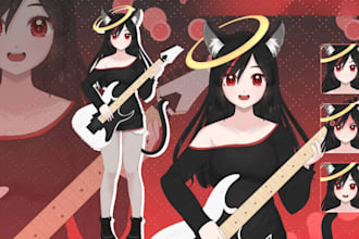 draw and model streaming vtuber pro live2dmodel anime rigging pngtuber character