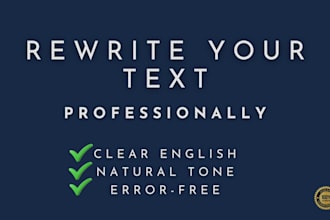 rewrite and improve your english text professionally