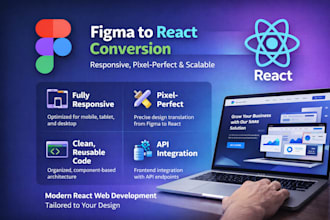 convert figma to responsive react website