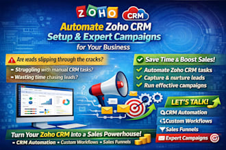 automate zoho CRM setup zoho forms books and expert campaigns for your business
