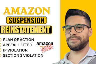 reinstate amazon account, section 3 intellectual property complaint poa