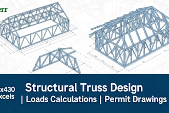 design roof truss, truss layout, structural calculation and engineering drawings