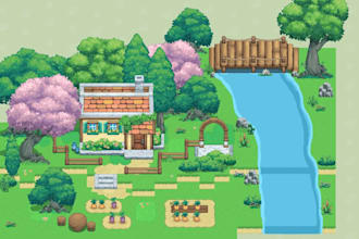 do isometric pixel art game asset props background tileset environment 2d sprite
