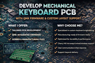 develop mechanical keyboard pcb with qmk firmware and custom layout support