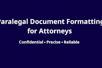 format and clean up legal documents for court filing