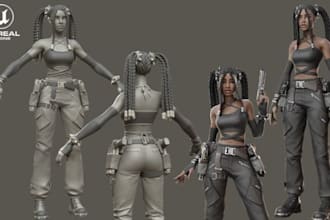 realistic 3d game character fortnite game character for unreal engine game