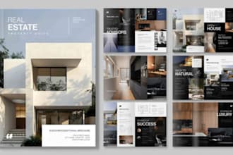 design real estate brochure, presentation listing brochure, digital pdf document
