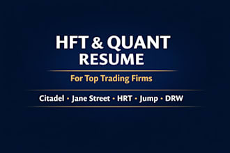 craft an elite resume for hft, faang and executive roles
