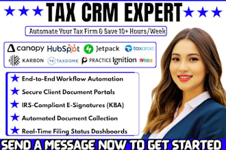 setup integrate canopy karbon taxdome hubspot zoho CRM jetpack workflow zapier