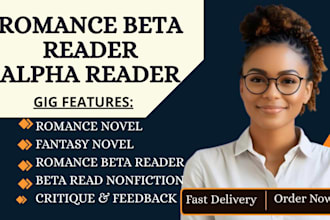 romance beta reader, romantasy beta reader, beta read nonfiction fantasy novel