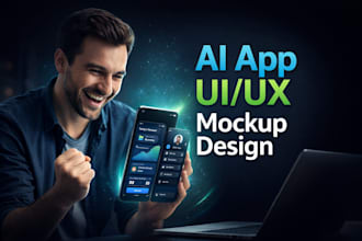 do IOS ai mockup, design 3d mockup using uizard in 12hrs, mobile mockup design