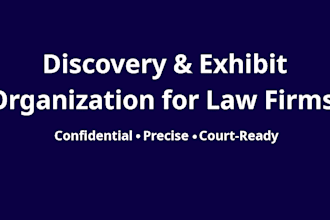 organize litigation discovery folders and label exhibits