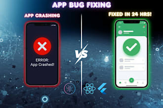 do flutter bug fix and fix react native mobile app bugs
