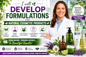 develop formulations for natural cosmetic products