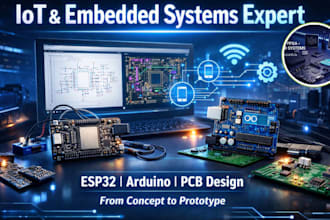 design and develop iot and embedded system from schematic to pcb with esp32
