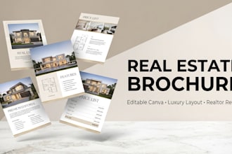 design editable canva real estate brochure for realtors