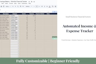 create an automated income and expense tracker for your small business