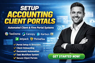 setup accounting client portals on taxdome canopy karbon jetpack workflow thrive