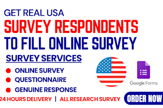 get real USA survey respondents for fill online survey and questionnaire