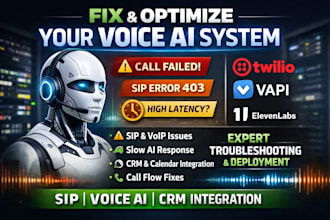 fix and optimize your voice ai sip, twilio, vapi, or elevenlabs integration