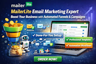 setup mailerlite email marketing, automation and sales funnels