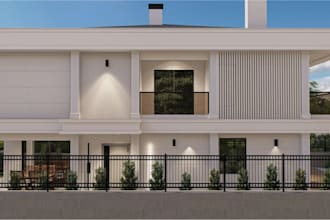 design 3d autocad luxury interior villa, corona visualization exterior rendering