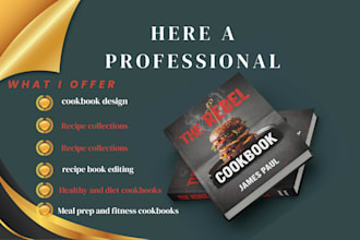 do recipe writing and cookbook layout design services