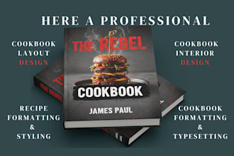 design professional cookbook layout and recipe formatting