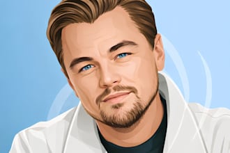 draw cartoon vector portrait from your photo