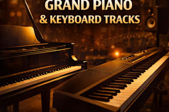 compose cinematic grand piano and professional keyboard tracks