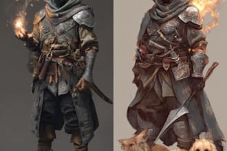 create your dnd party art or dnd character art no ai