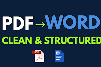 convert your PDF to a clean, editable word document