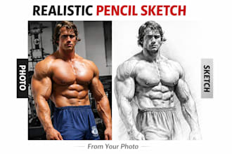 create a custom couple pencil sketch from your photo