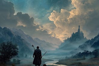 design a premium dark fantasy or gothic romance book cover