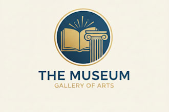 design a modern and elegant gallery logo for your brand