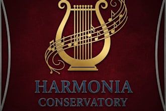 design an elegant and timeless classical music logo for your brand